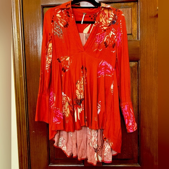 🦋 Free People extra small butterfly mini dress tunic 🦋 - Picture 4 of 14